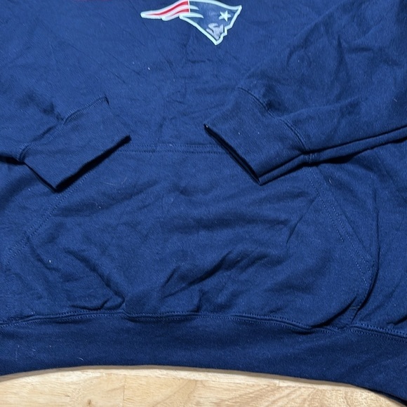 New England patriots nfl football hoodie men’s large navy blue Tom Brady - Picture 2 of 6